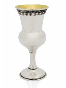 Personalized Sterling Silver Glass with Filigree , Passover Gifts , Is