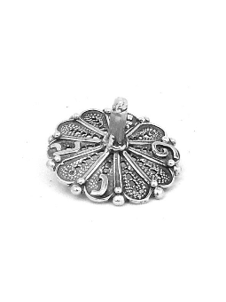 Brilliant Small Sterling Silver Floral Shape Hanuk , Dreidels , Israel