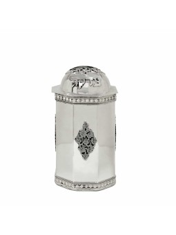 Sterling Silver Leaf Filigree Charity Box , Tzedakah Boxes , Israeli J