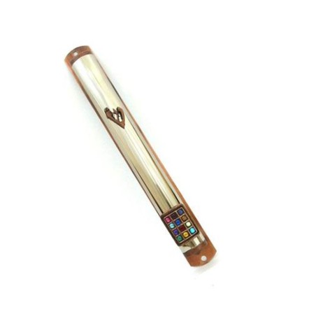 12 Tribe BreastPlate Silver Mezuzah | Silver Mezuzah