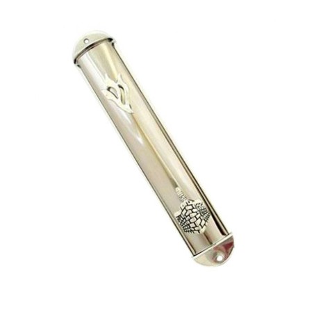 Silver Plated Jerusalem Tower of David Mezuzah | Silver Mezuzah