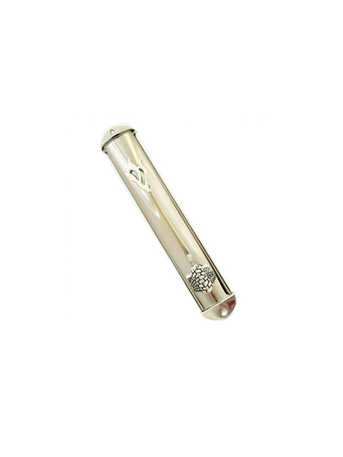 Silver Plated Jerusalem Tower of David Mezuzah | Silver Mezuzah