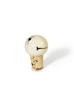 Decorative Ceramics Smiley Wine Cork , Tu B'Av Gifts , Israeli Judaica