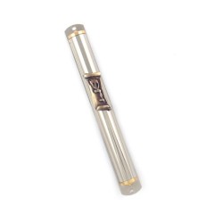 Rounded Shiny Silver Mezuzah | Silver Mezuzah