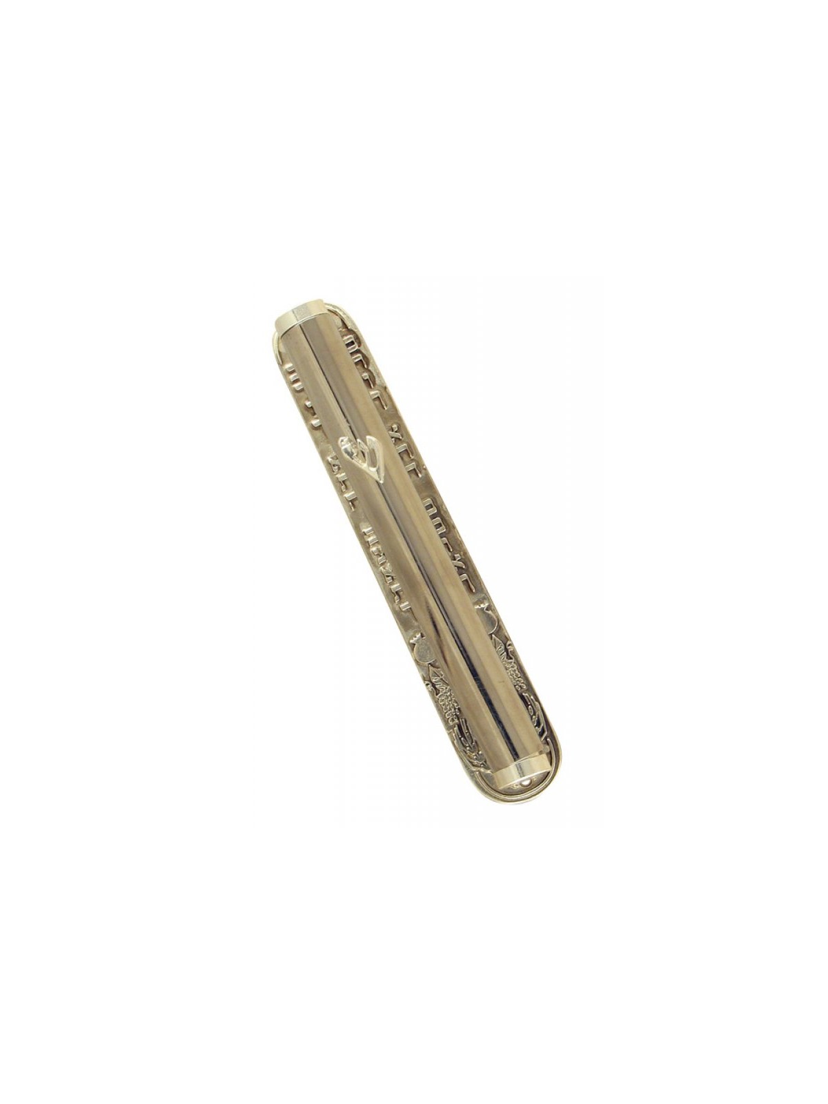 Round Silver color Blessing Mezuzah | Silver Mezuzah