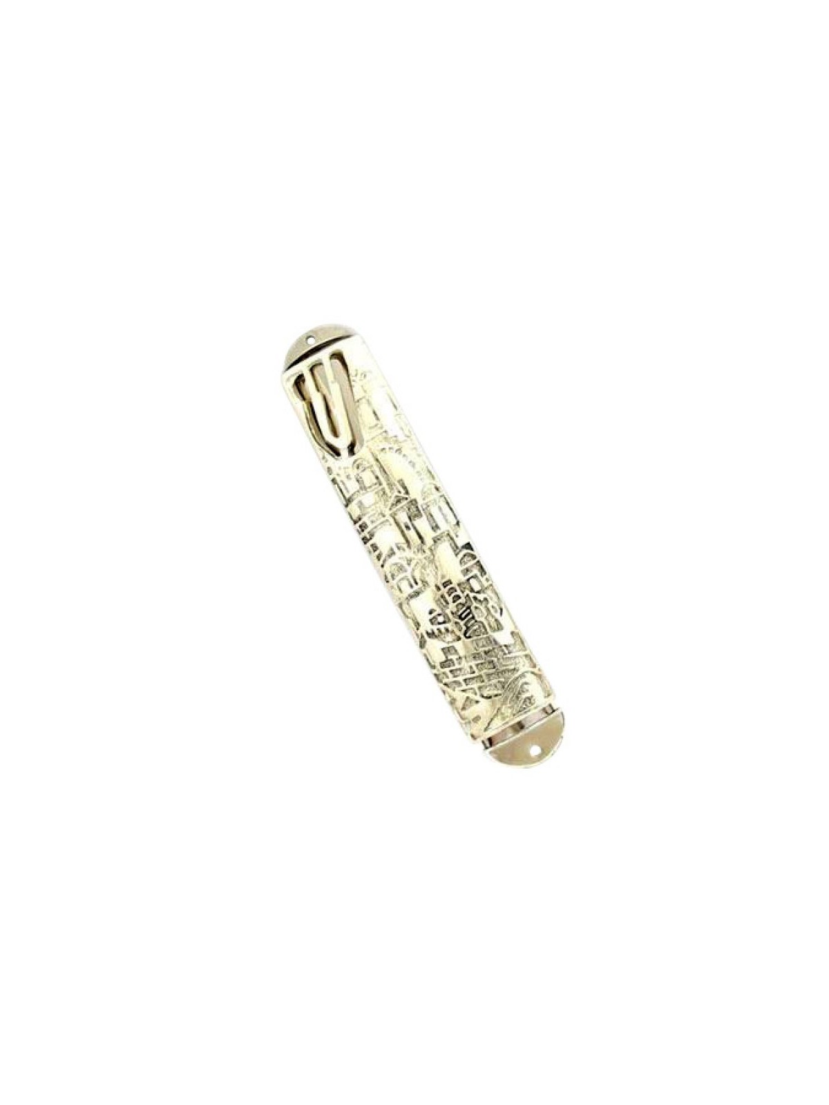 Silver Plated Jerusalem Mezuzah | Silver Mezuzah