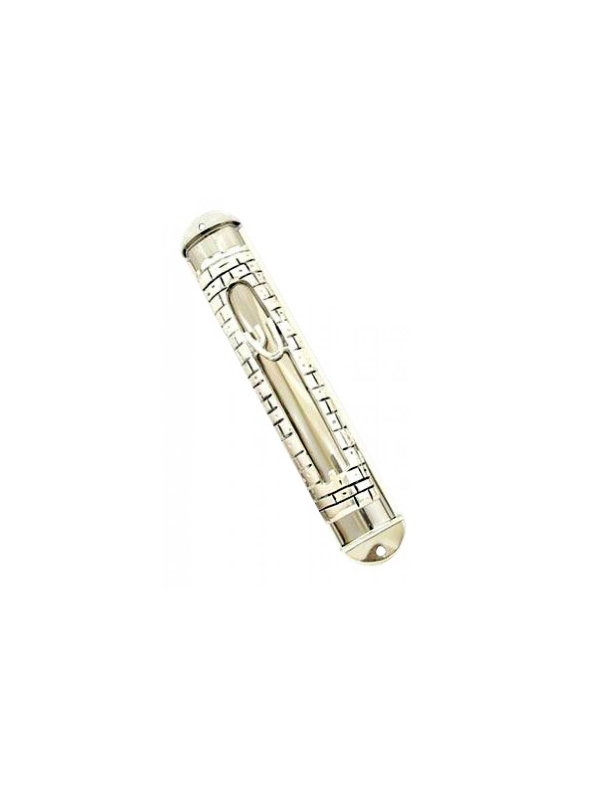 Silver Plated Jerusalem Wall Mezuzah | Silver Mezuzah