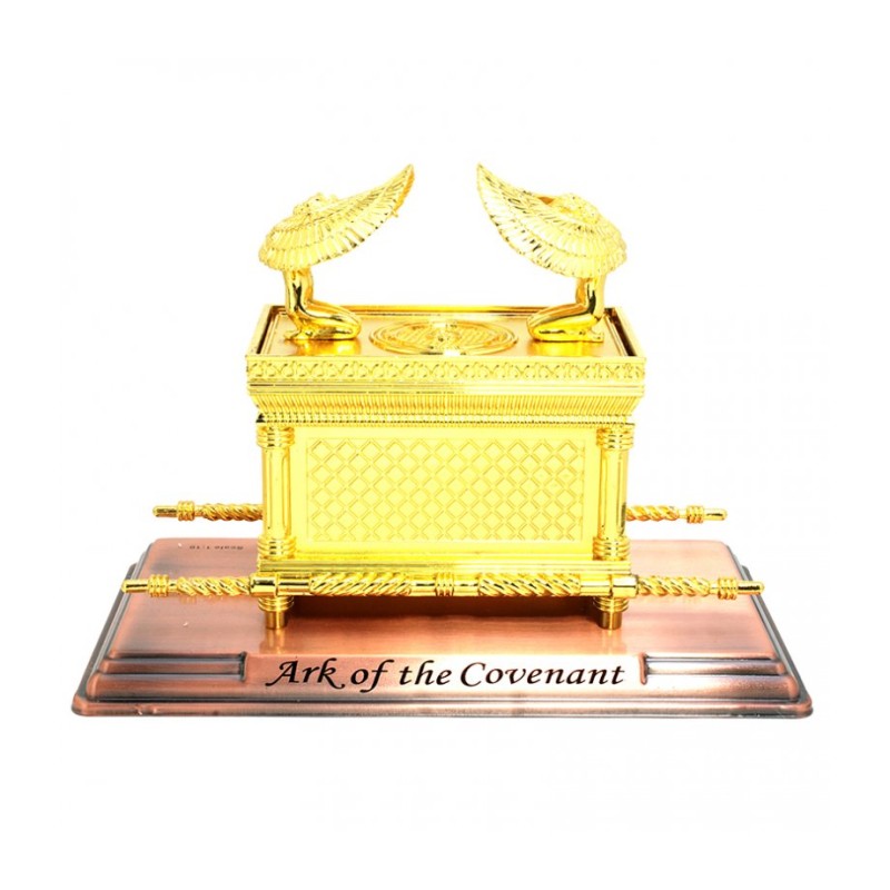 Ark of the Covenant Sculpture with Poles and Cherubim G... | Figurines