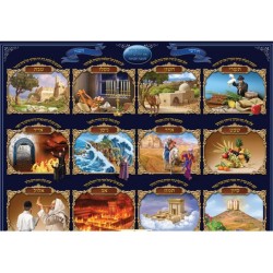 Laminated Colorful Wall Poster Hebrew Months of the Year | Posters