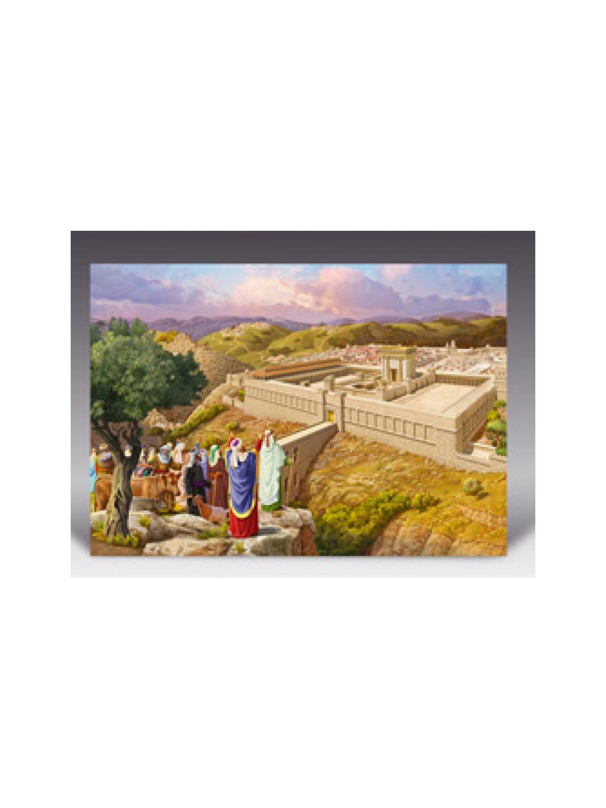 Laminated Colorful Wall Poster Pilgrim Jews arriving at T... | Posters
