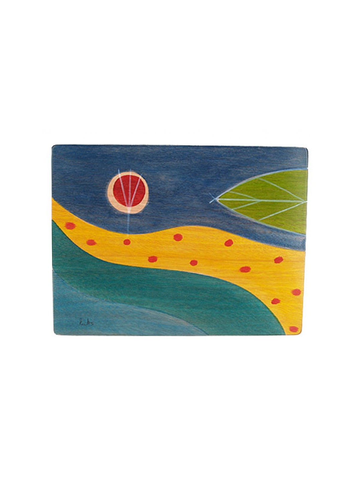 Rectangular Placemat Yellow Path by Kakadu Art | Table Decorations