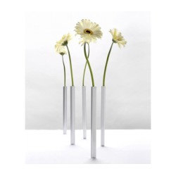 Vase magnétique en aluminium argenté | Décorations de table