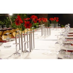 Silver Aluminum Magnetic Vase | Table Decorations