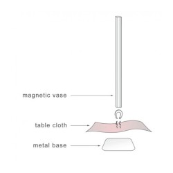 Silver Aluminum Magnetic Vase | Table Decorations
