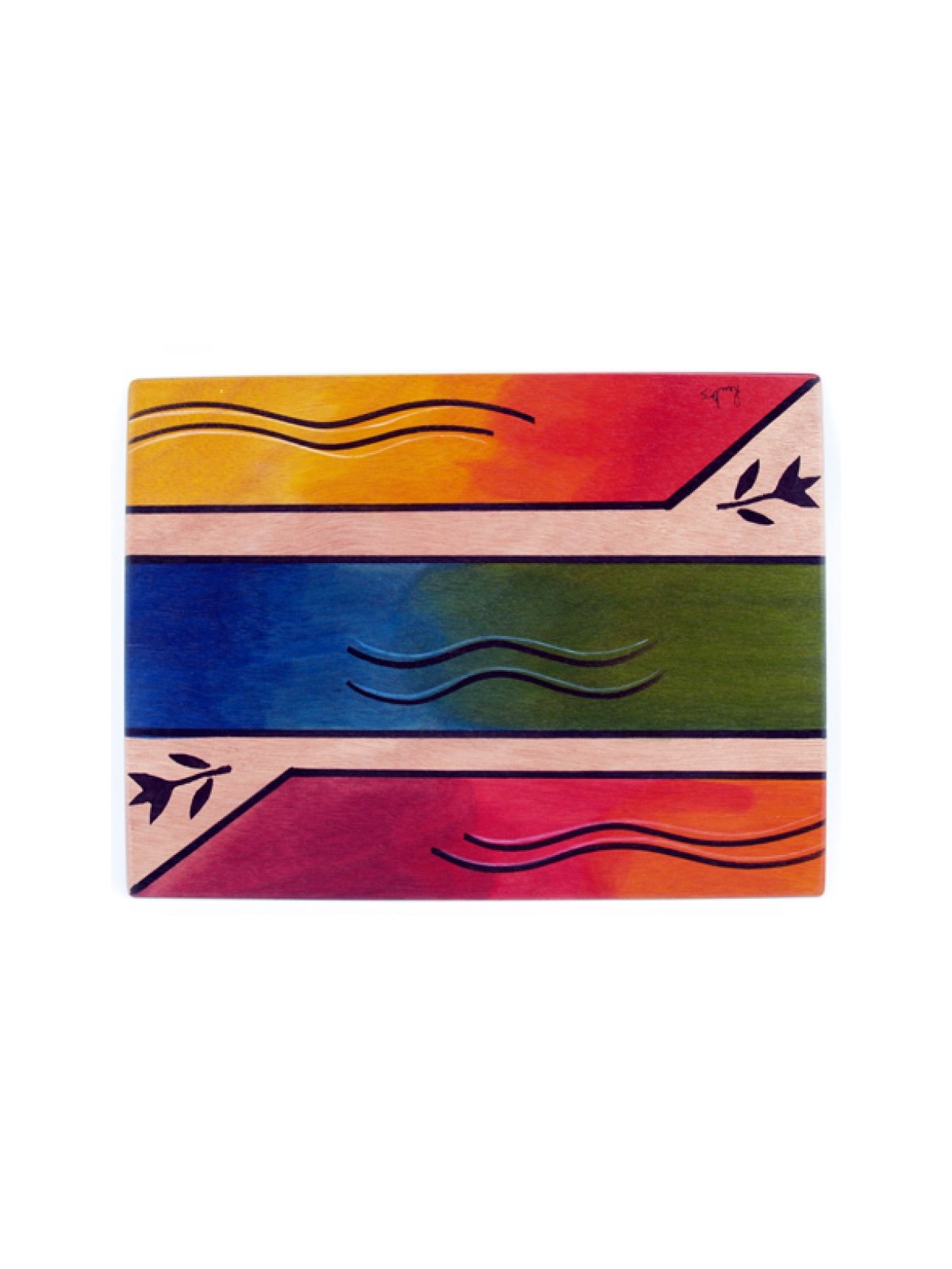 Set de table rectangulaire Ikat par Kakadu Art | Décorations de table