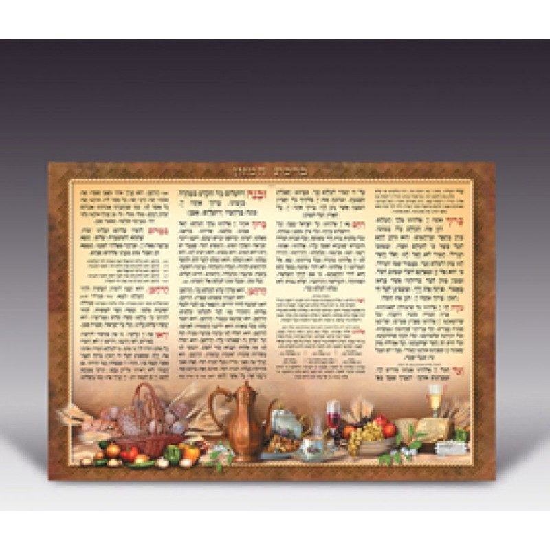Laminated Colorful Wall Poster Birkat Hamazon | Posters
