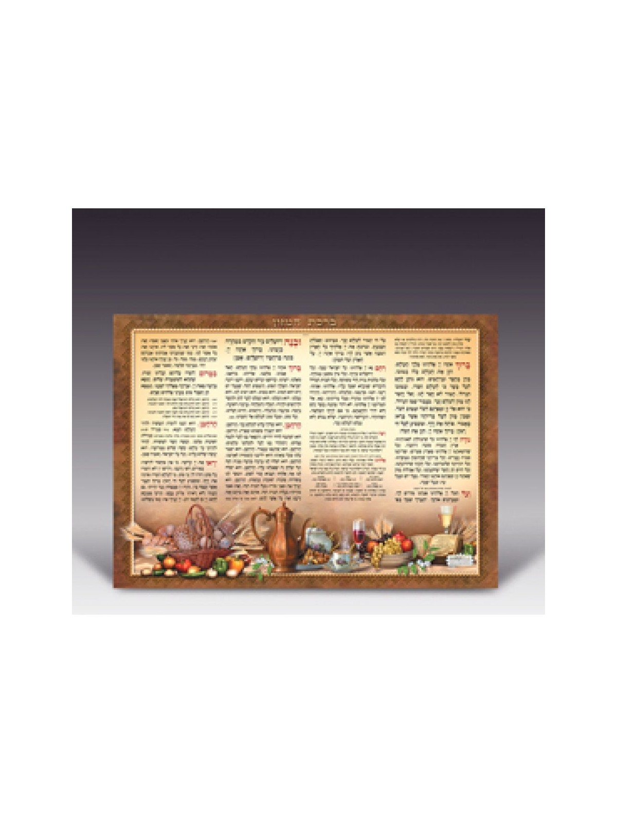 Laminated Colorful Wall Poster Birkat Hamazon | Posters
