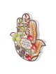 Dorit Judaica Wall Hamsa With Seven Species of Israel... | Metal Hamsa