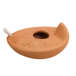 Replica of Ancient Biblical Clay Oil Lamp Decor... | House Decorations