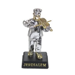Silver Plated Figurine Traditional Jewish Fiddler | Figurines