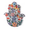 Dorit Judaica Colorful Wall Hamsa With Birds Flowers ... | Metal Hamsa