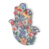 Dorit Judaica Colorful Wall Hamsa With Birds Flowers ... | Metal Hamsa