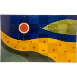מחצלת רצפה צהוב נתיב מאת Kakadu Art | קישוטים לבית