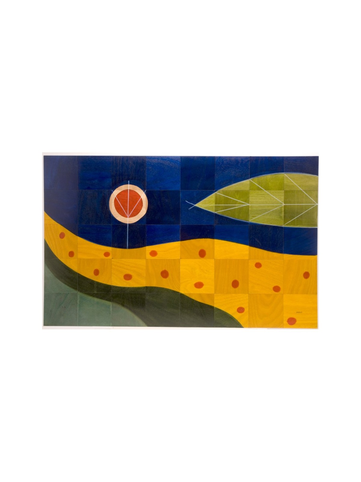 מחצלת רצפה צהוב נתיב מאת Kakadu Art | קישוטים לבית