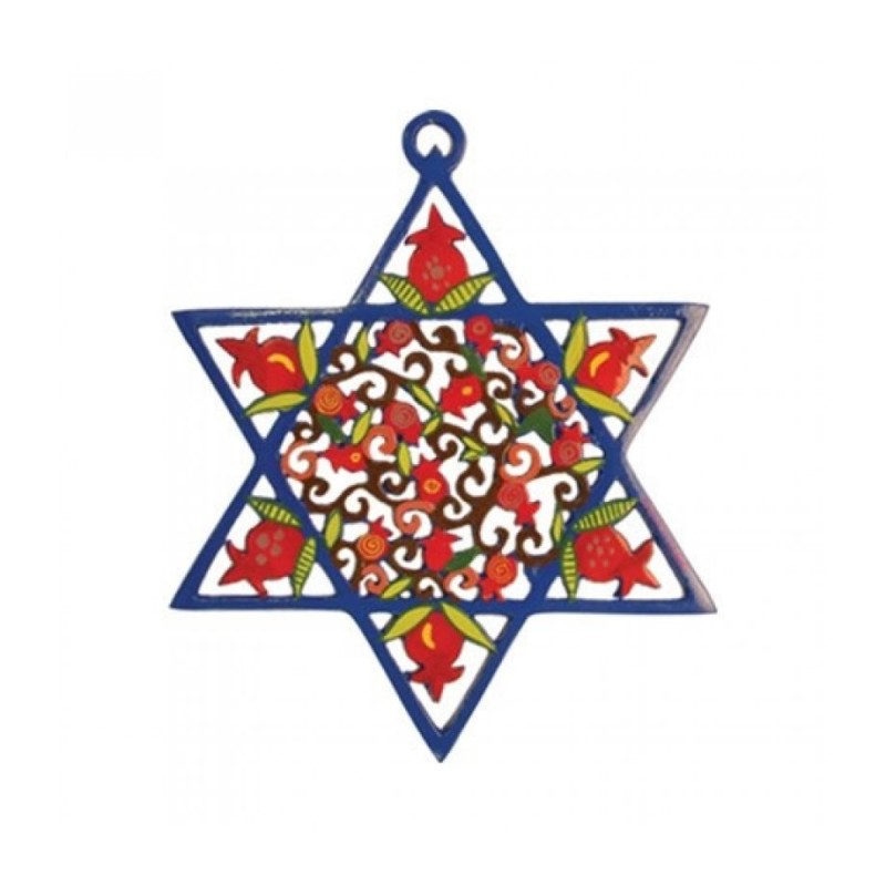 Yair Emanuel Blue Star of David Wall Hanging filled... | Wall Hangings