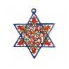 Yair Emanuel Blue Star of David Wall Hanging filled... | Wall Hangings