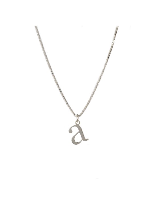 Sterling Silver Classic Letter Pendant , Sterling Silver Family Neckla