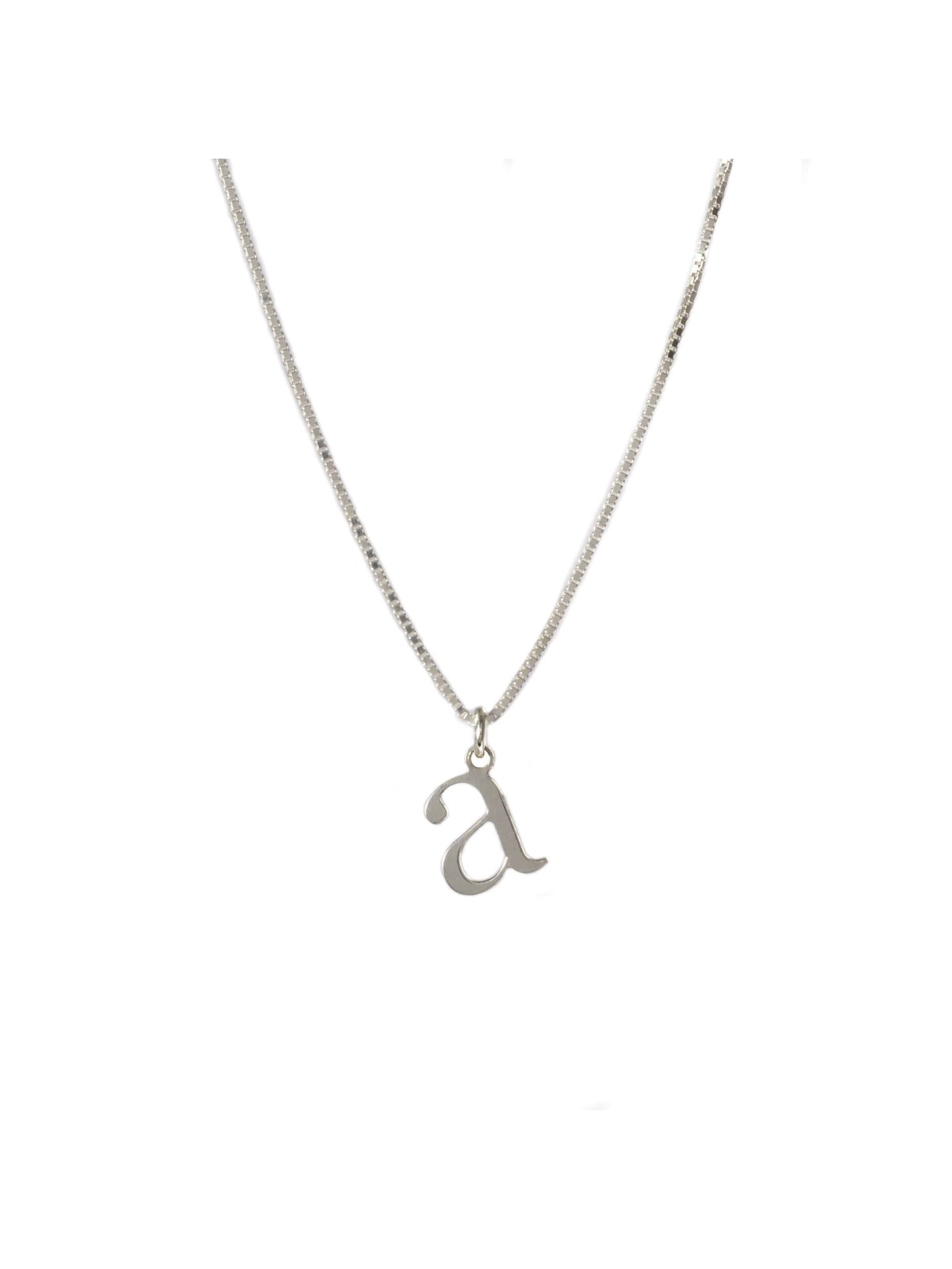 Sterling Silver Classic Letter Pendant , Sterling Silver Family Neckla