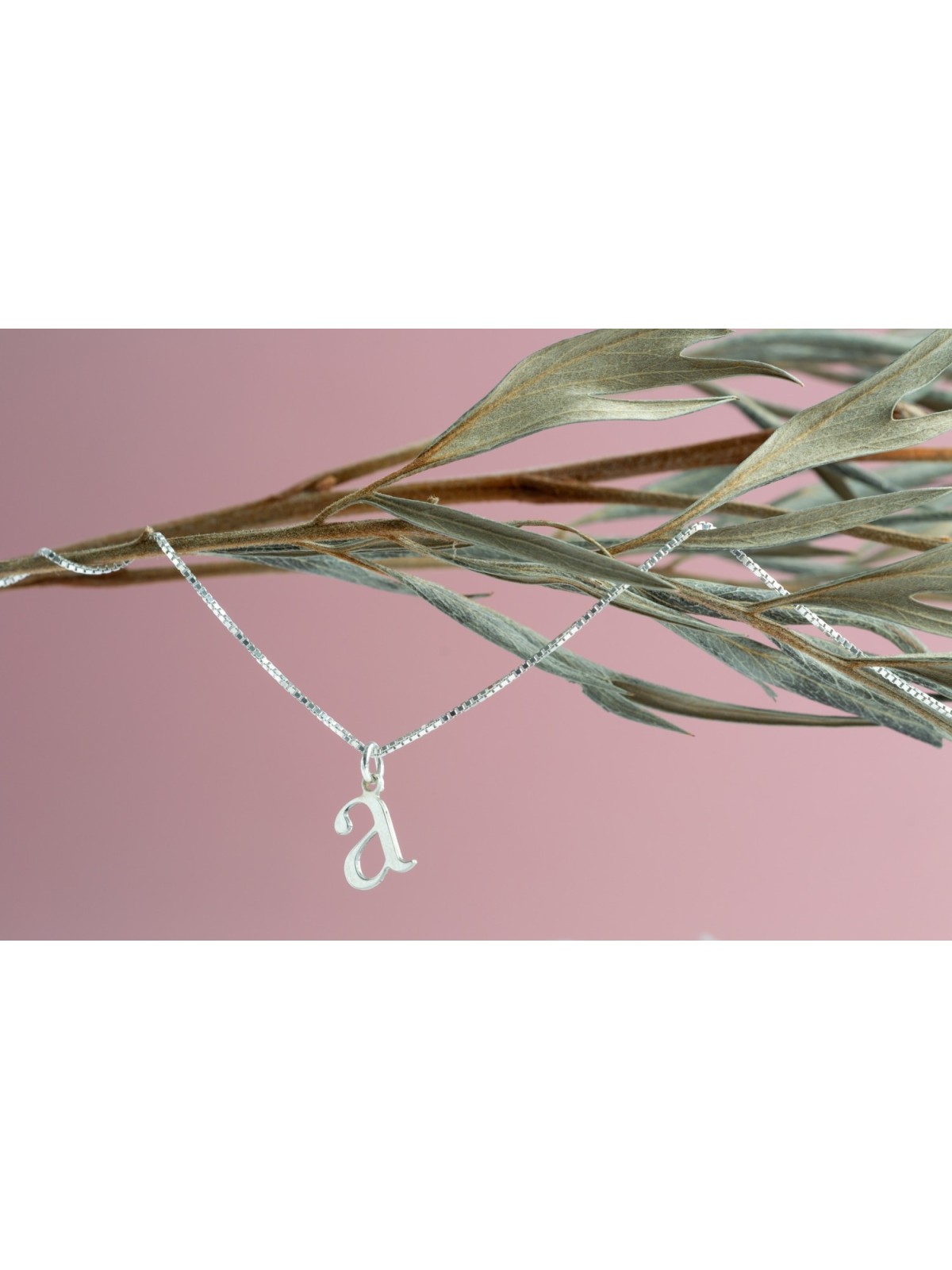 Sterling Silver Classic Letter Pendant , Sterling Silver Family Neckla