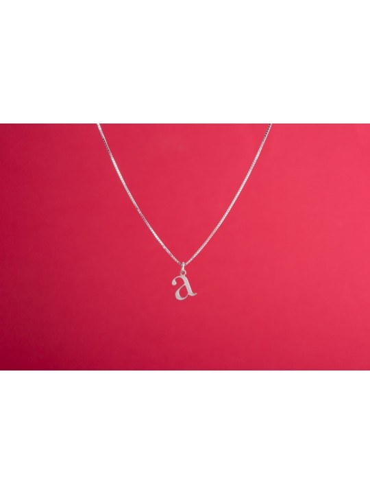Sterling Silver Classic Letter Pendant , Sterling Silver Family Neckla
