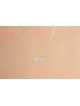 Elegant Hebrew Mother Silver Necklace , Sterling Silver Family Necklac