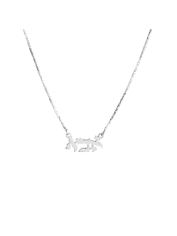 Classic Silver Father Hebrew Necklace , Sterling Silver Family Necklac