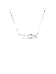 Simple Thin Silver Hebrew Name Necklace , Sterling Silver Name Necklac