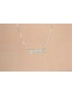 Simple Thin Silver Hebrew Name Necklace , Sterling Silver Name Necklac