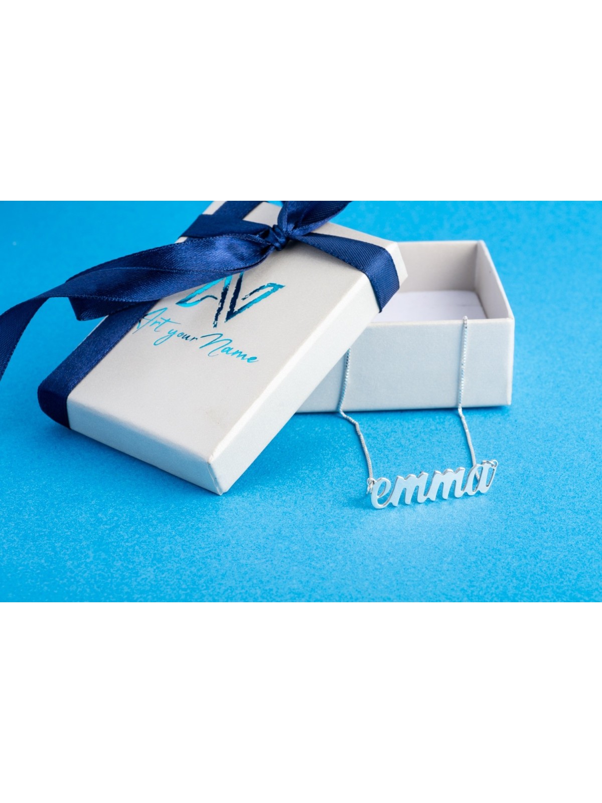 Cursive Name English Silver Necklace , Sterling Silver Name Necklaces