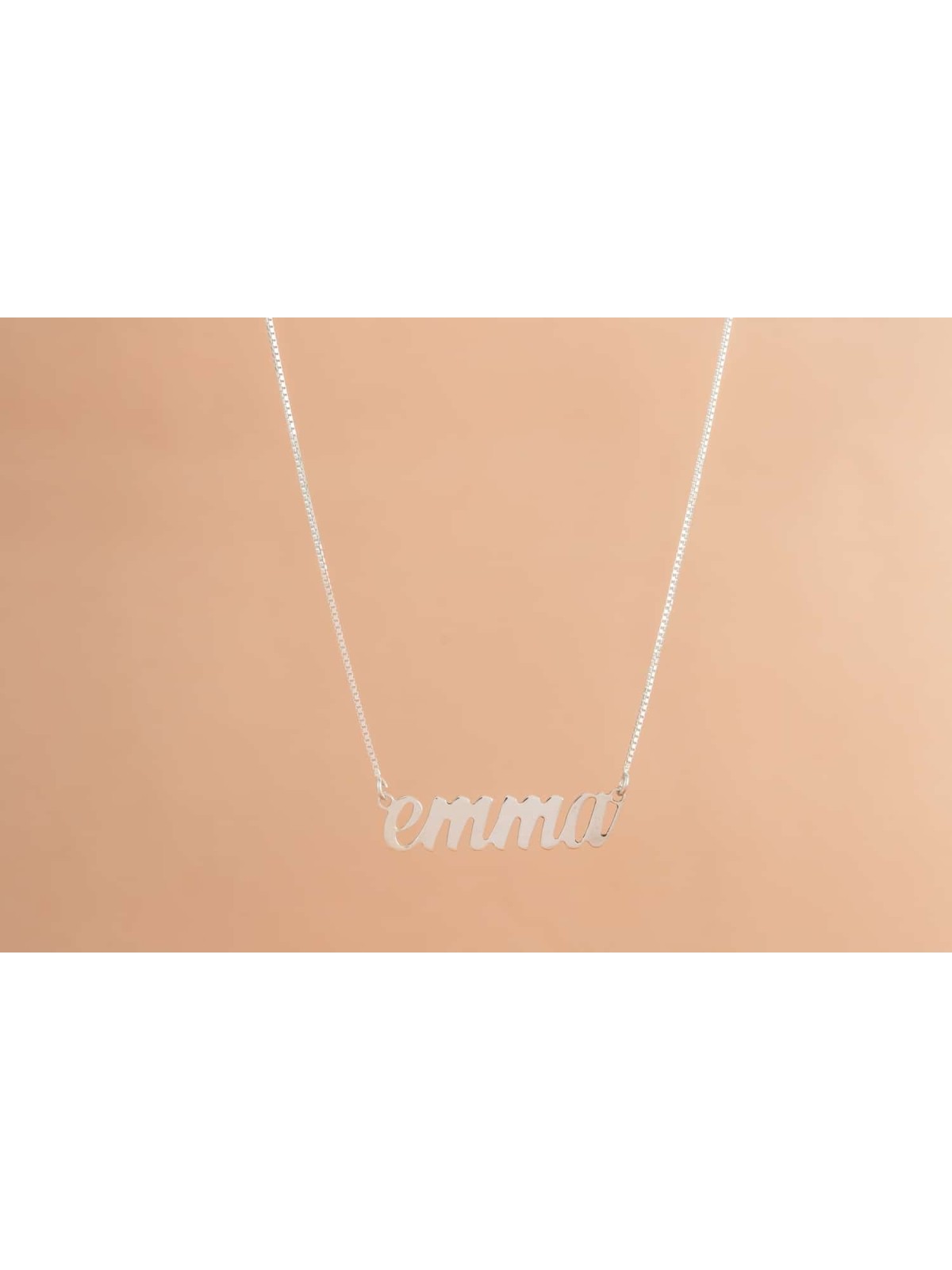 Cursive Name English Silver Necklace , Sterling Silver Name Necklaces