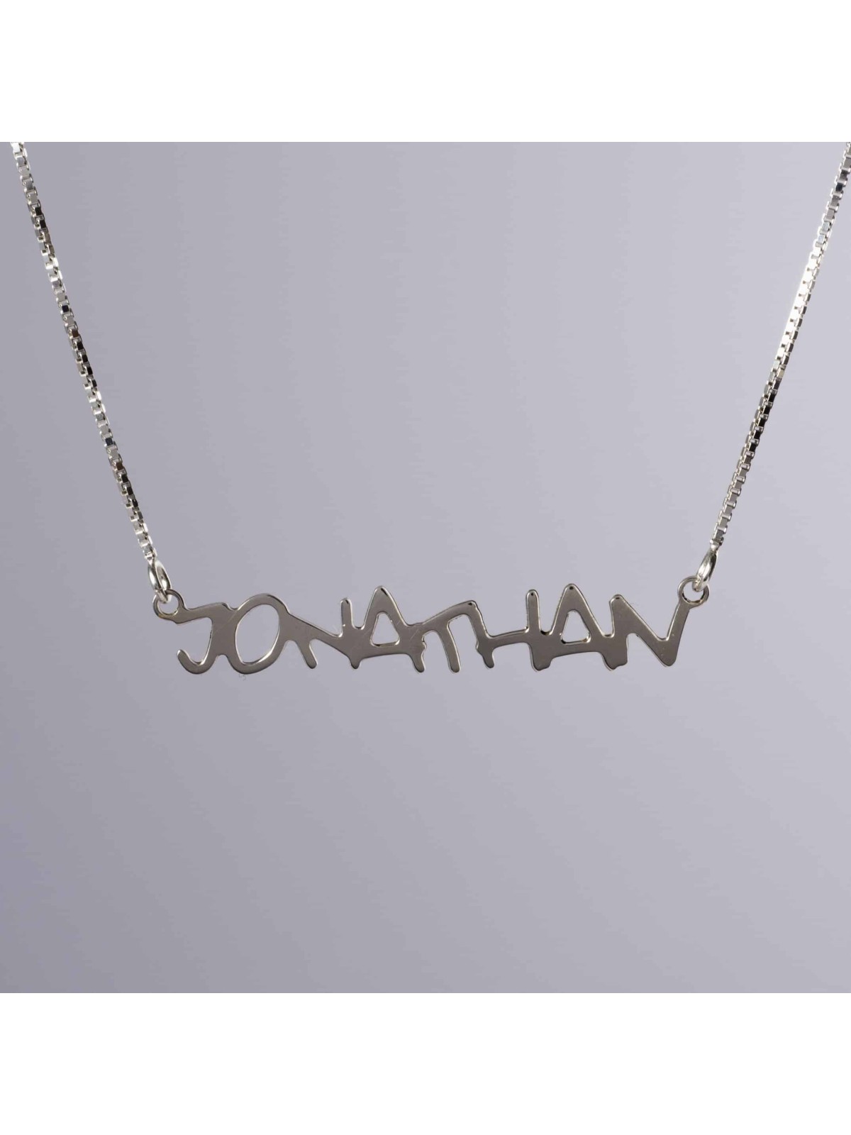 Stylized English Name Silver Pendant , Sterling Silver Name Necklaces