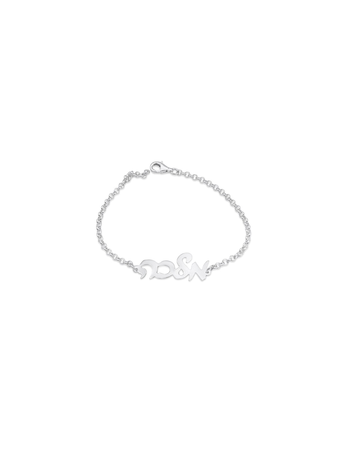 Hand Writing Personalized Hebrew Name Silver Brace , Tu B'Av Gifts , I