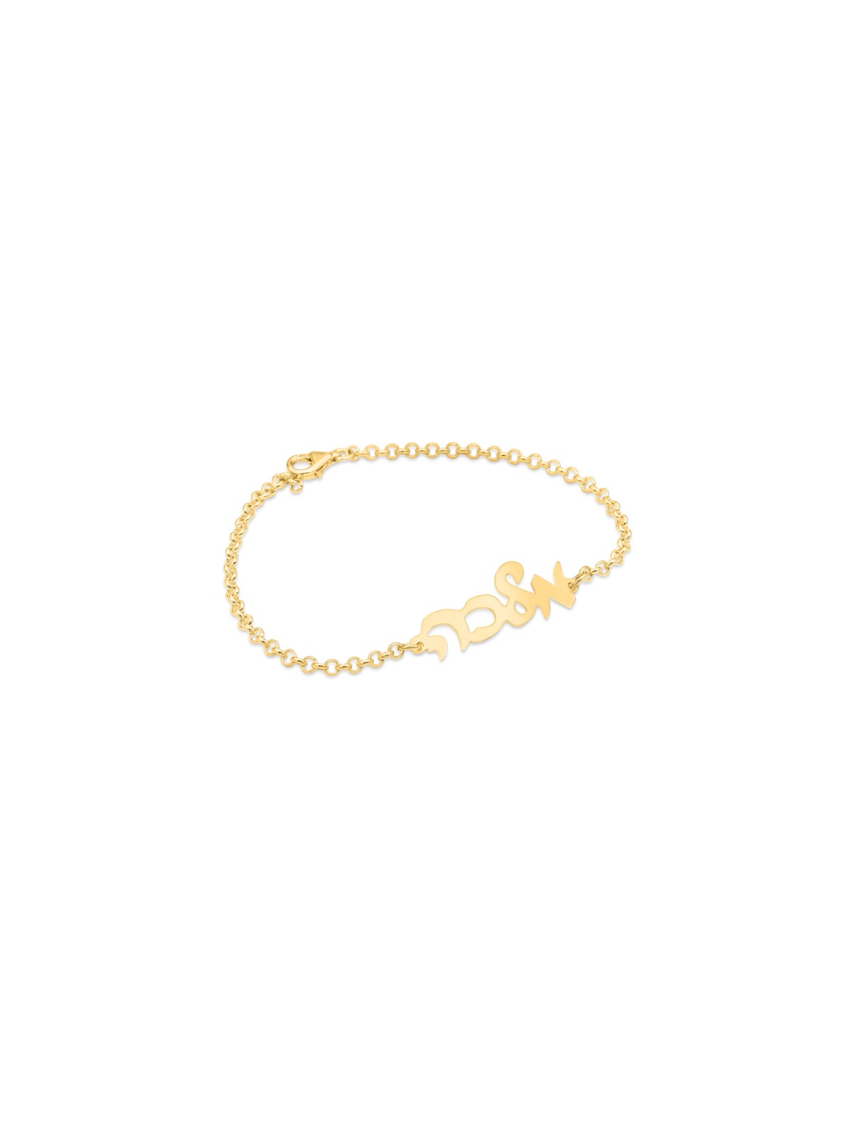 Hand Writing Personalized Hebrew Name Silver Brace , Tu B'Av Gifts , I