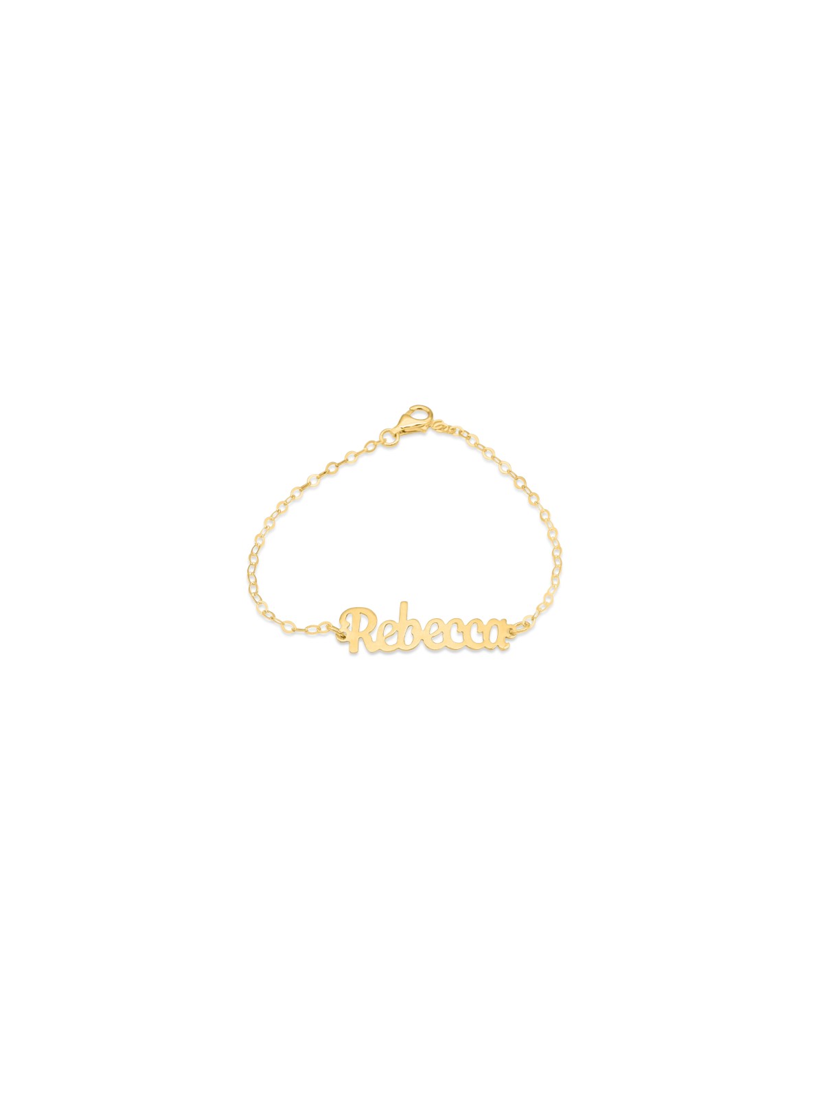 Unique Cursive English Name Silver Bracelet , Tu B'Av Gifts , Israeli