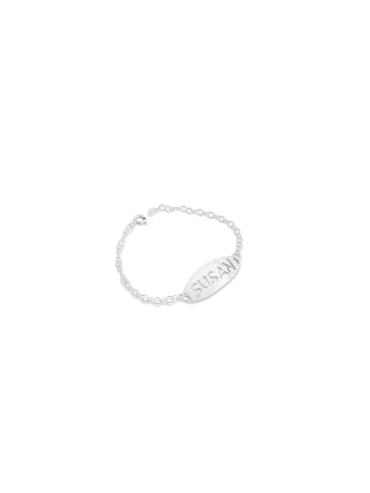 Full Name Sawn Silver Bracelet , Tu B'Av Gifts , Israeli Judaica