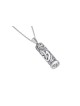 Sterling Silver Mezuzah Pendant with Shin Letterin , Sterling Silver F