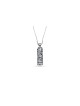 Sterling Silver Mezuzah Necklace with Wheat Elemen , Sterling Silver F