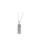 Mezuzah Silver Pendant with Hamsa Symbol , Sterling Silver Family Neck