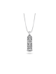Sterling Silver Mezuzah Pendant with Magen David , Sterling Silver Fam