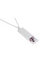 Rectangular Modern Initial Pendant , Sterling Silver Family Necklaces